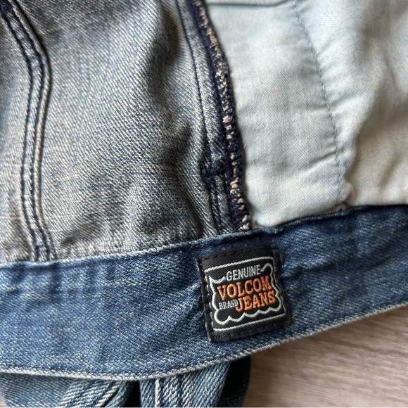 Volcom Jean Jacket With Crochet Accents On the  Back Made in USA - Picture 11 of 16
